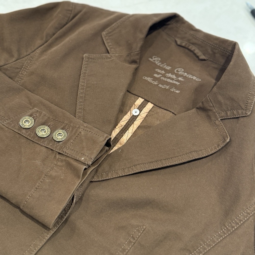 Louisa Cerano Womens Fitted Jacket Brown US Size‎ 6 Western Casual